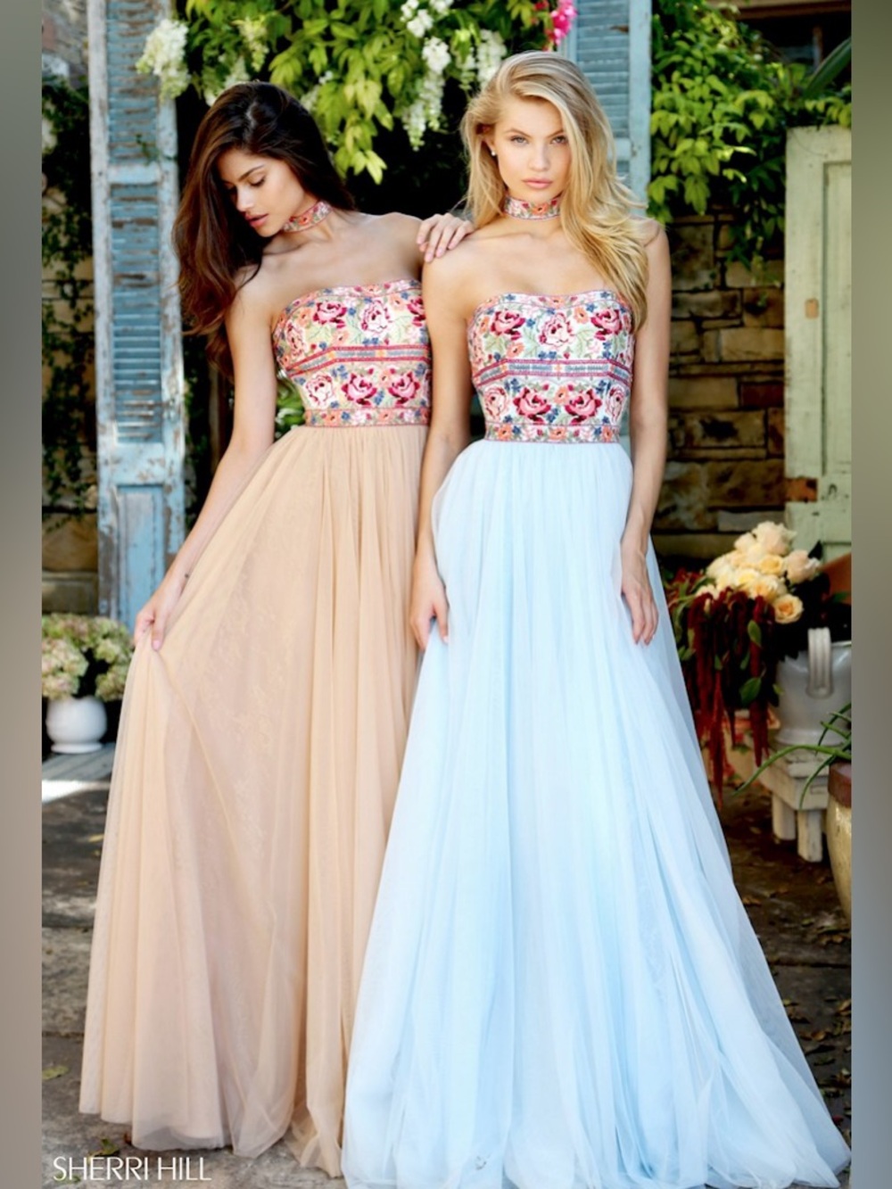 Sherri Hill #50873 boho embroidered prom dress